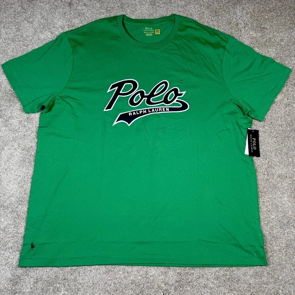 NWT Polo Ralph Lauren Mens Classic Fit T-Shirt Green Logo 2XB
